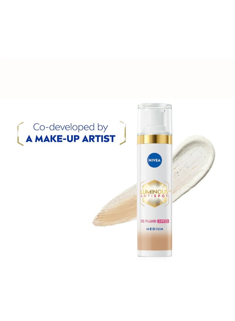 نيفيا سيلولار لومينوس 630 سائل مضاد للبقع سي سي 3 في 1 بعامل حماية من الشمس 30، 40 مل - اللون: متوسط - Image 3